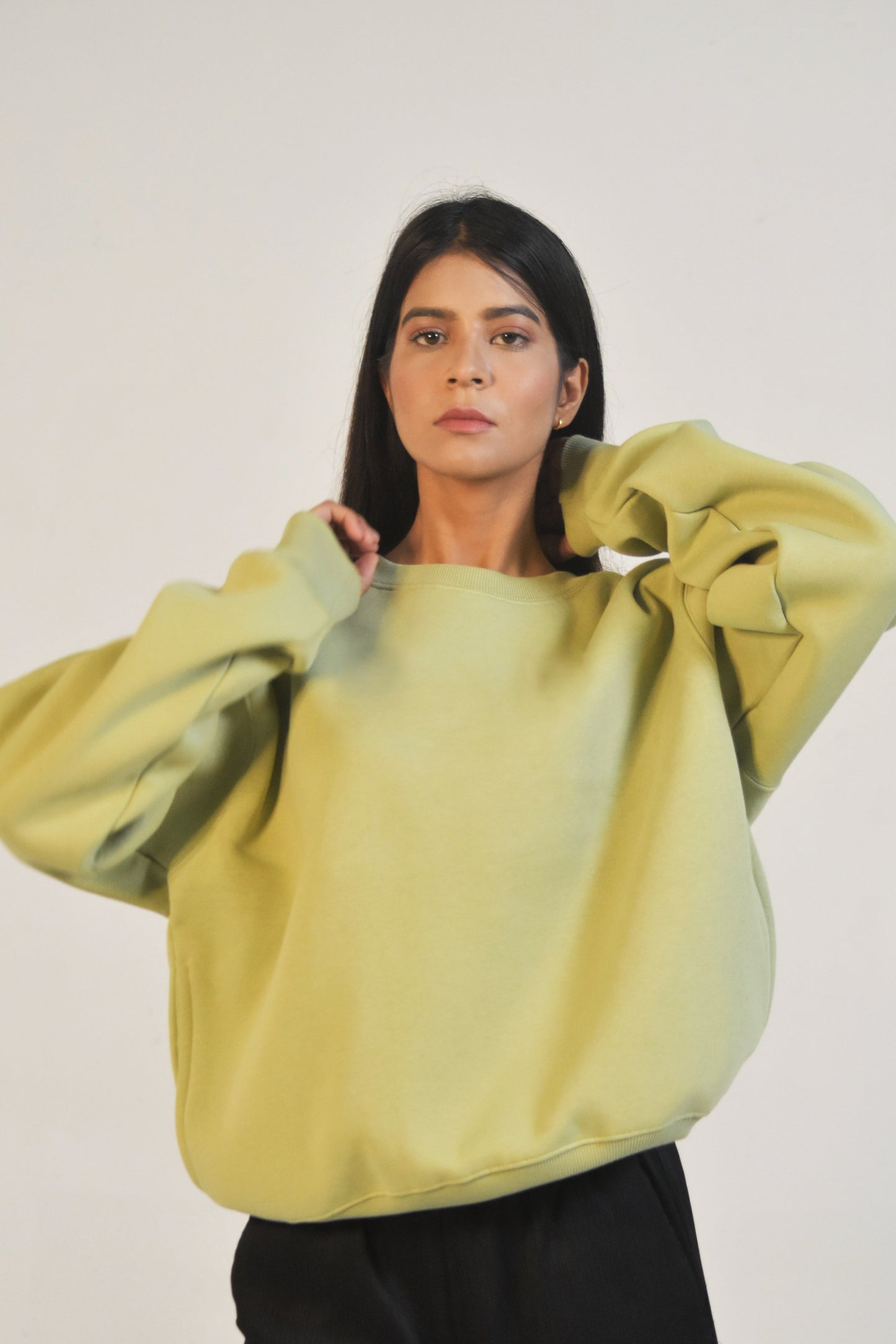 Relaxed Fit Sweatshirt - Pista Green
