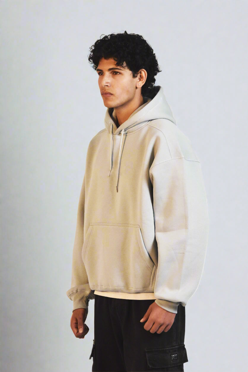 Oversized Hoodie - Melange Grey