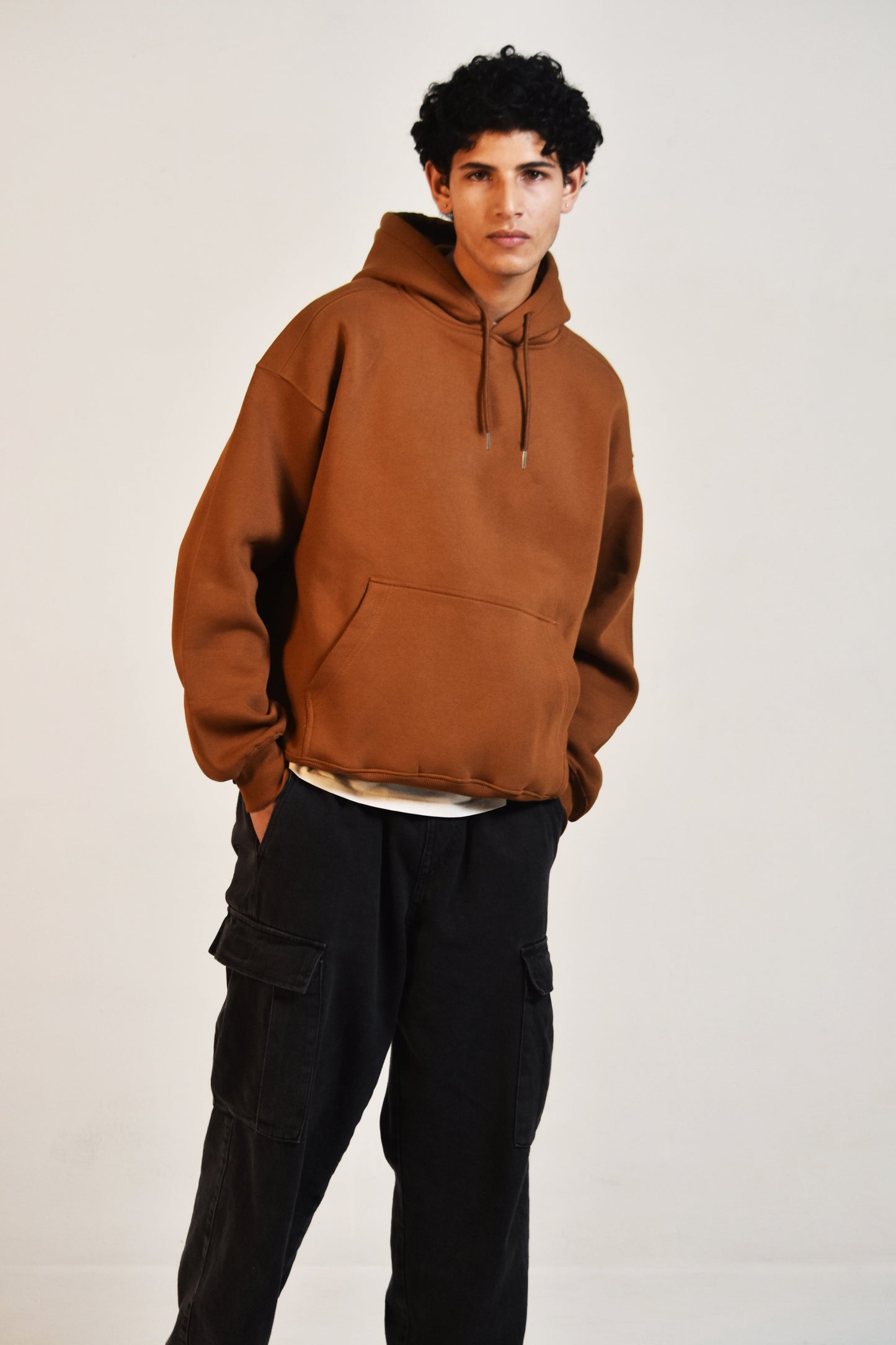 Oversized Hoodie - Brown