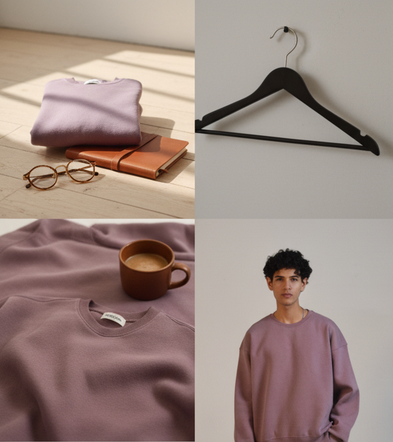 Relaxed Fit Sweatshirt - Smoky Rose