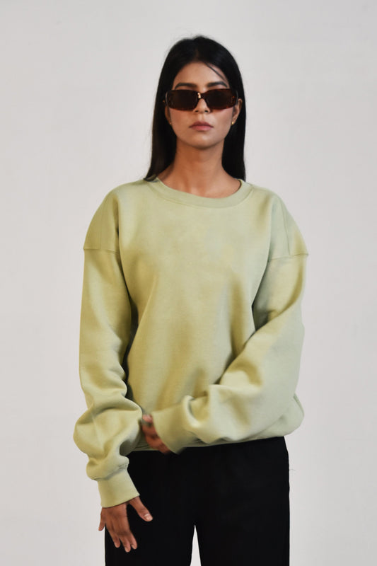 Relaxed Fit Sweatshirt - Pista Green