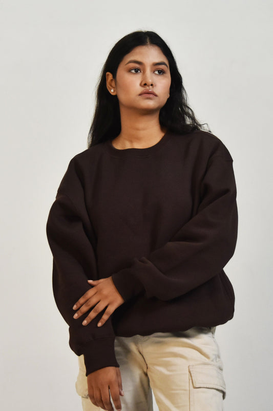 Relaxed Fit Sweatshirt - Coffee