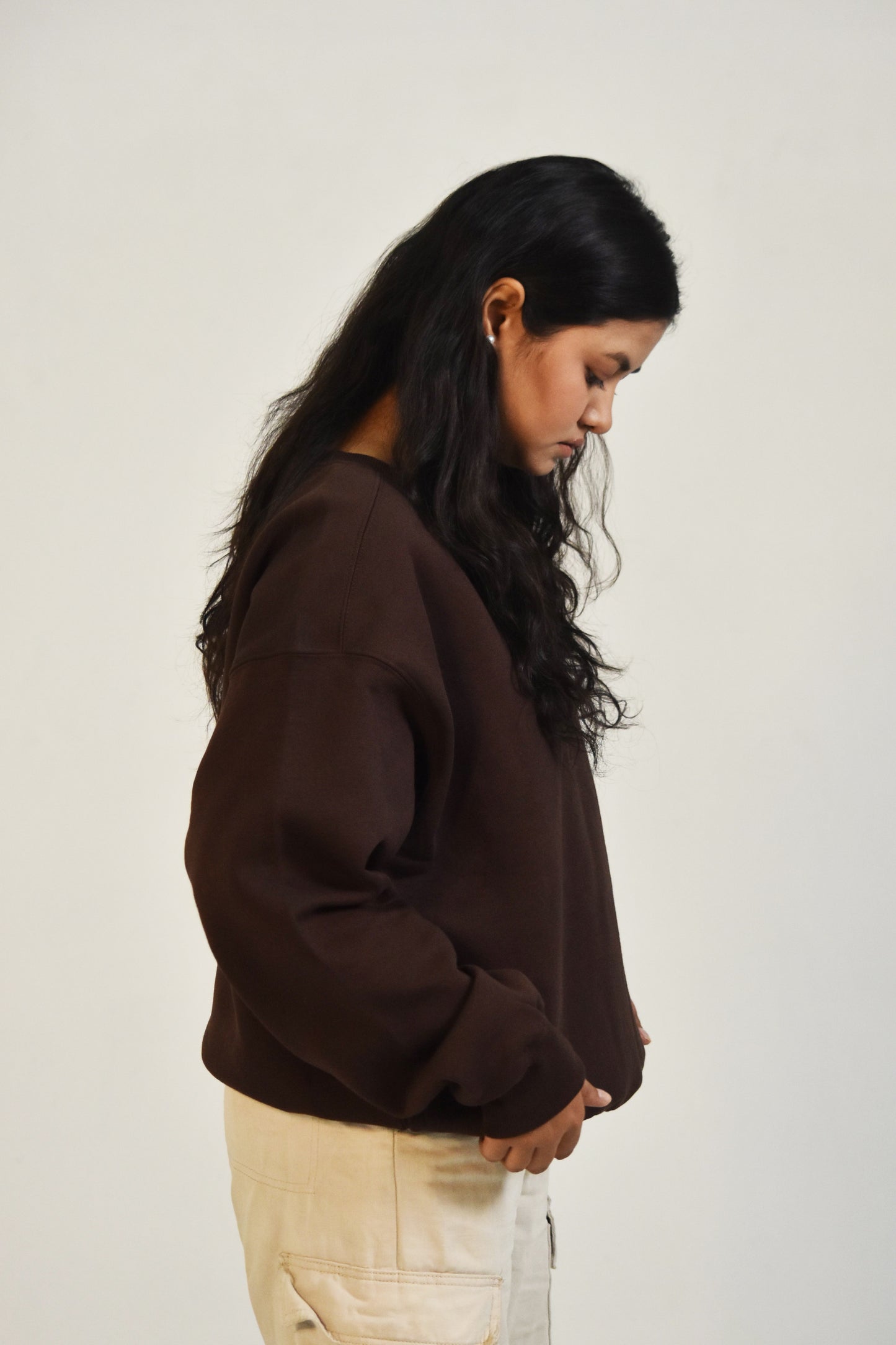 Relaxed Fit Sweatshirt - Coffee