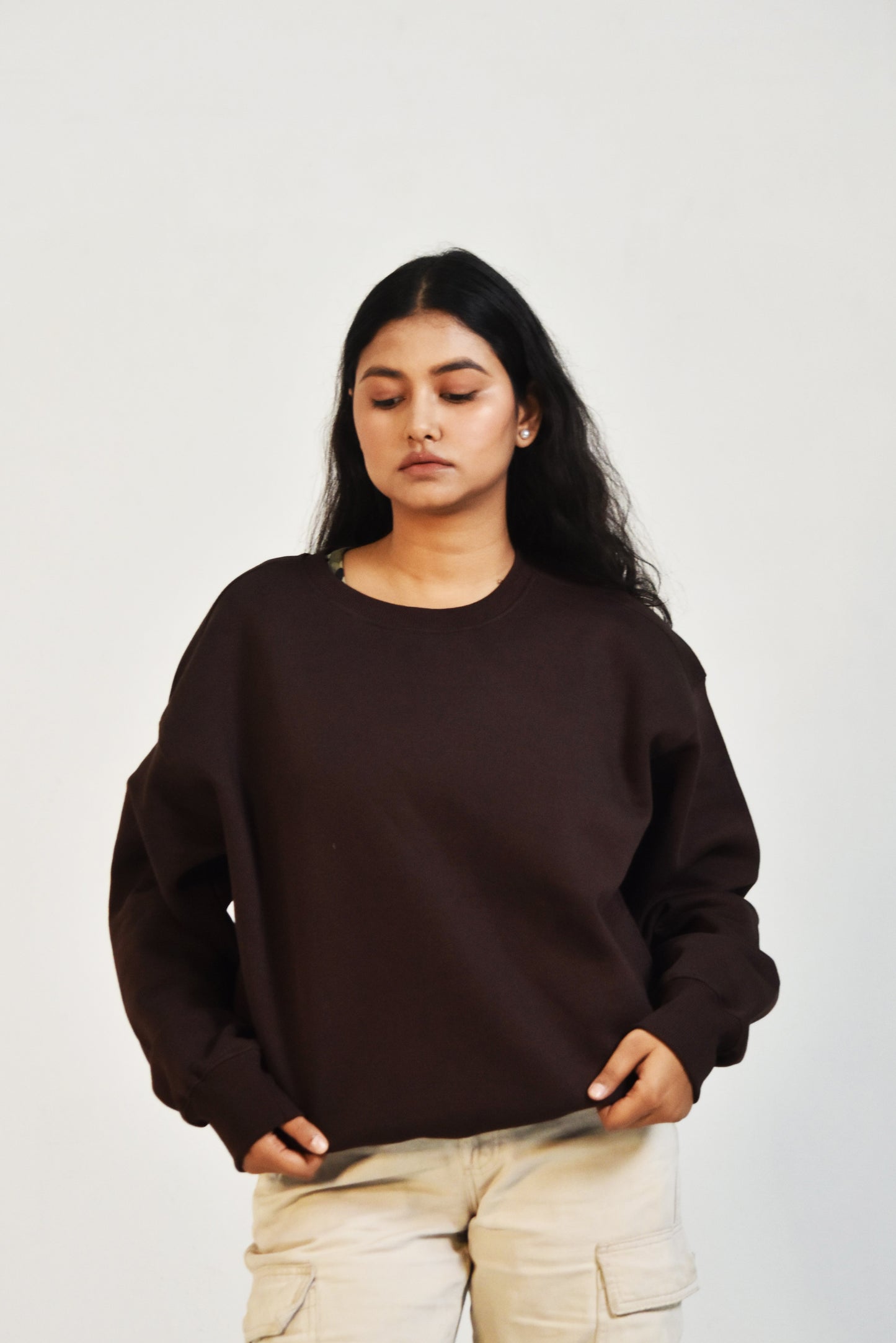 Relaxed Fit Sweatshirt - Coffee
