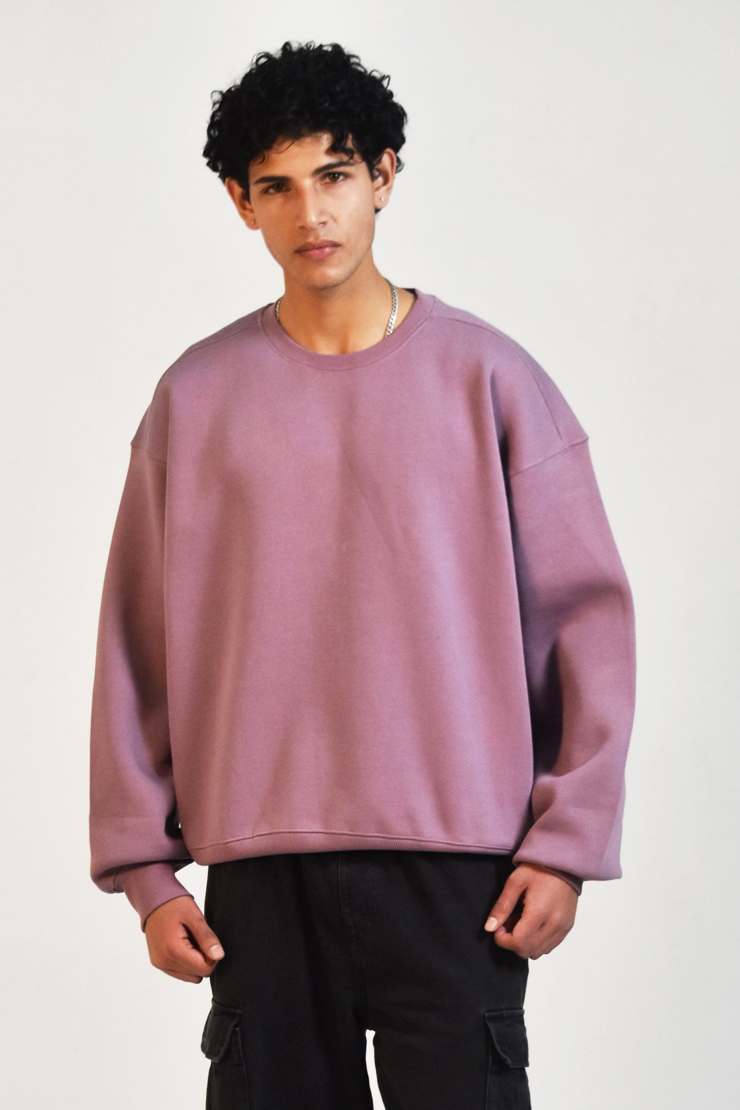 Relaxed Fit Sweatshirt - Smoky Rose