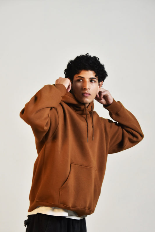 Oversized Hoodie - Brown