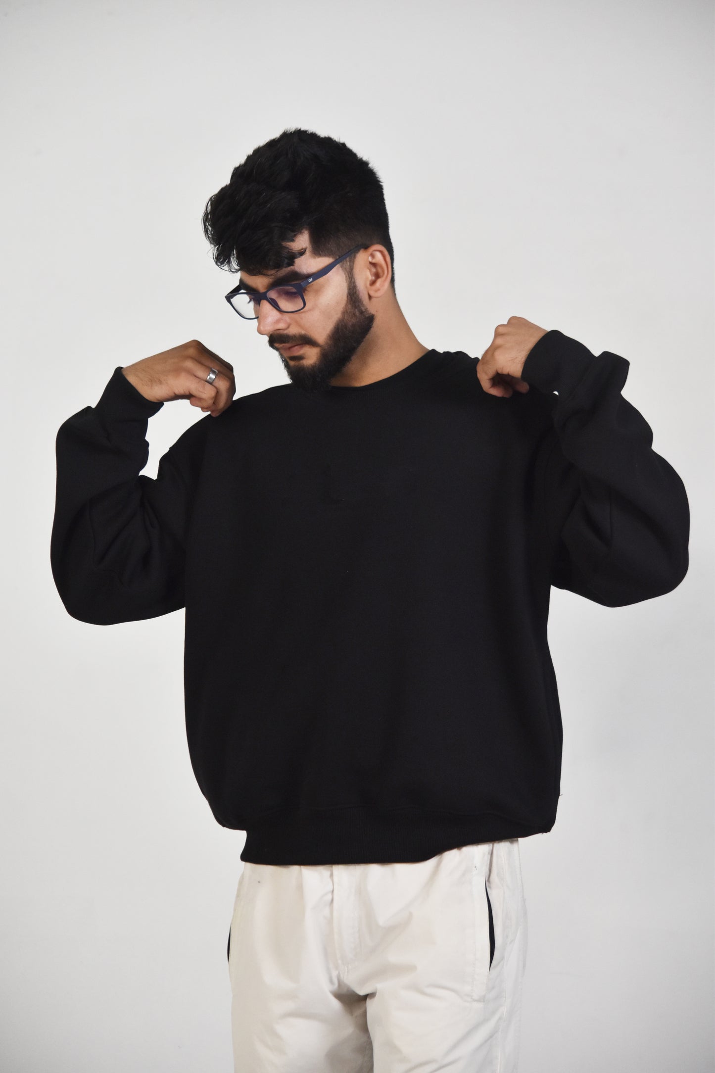 Realxed Fit Sweatshirt - Black