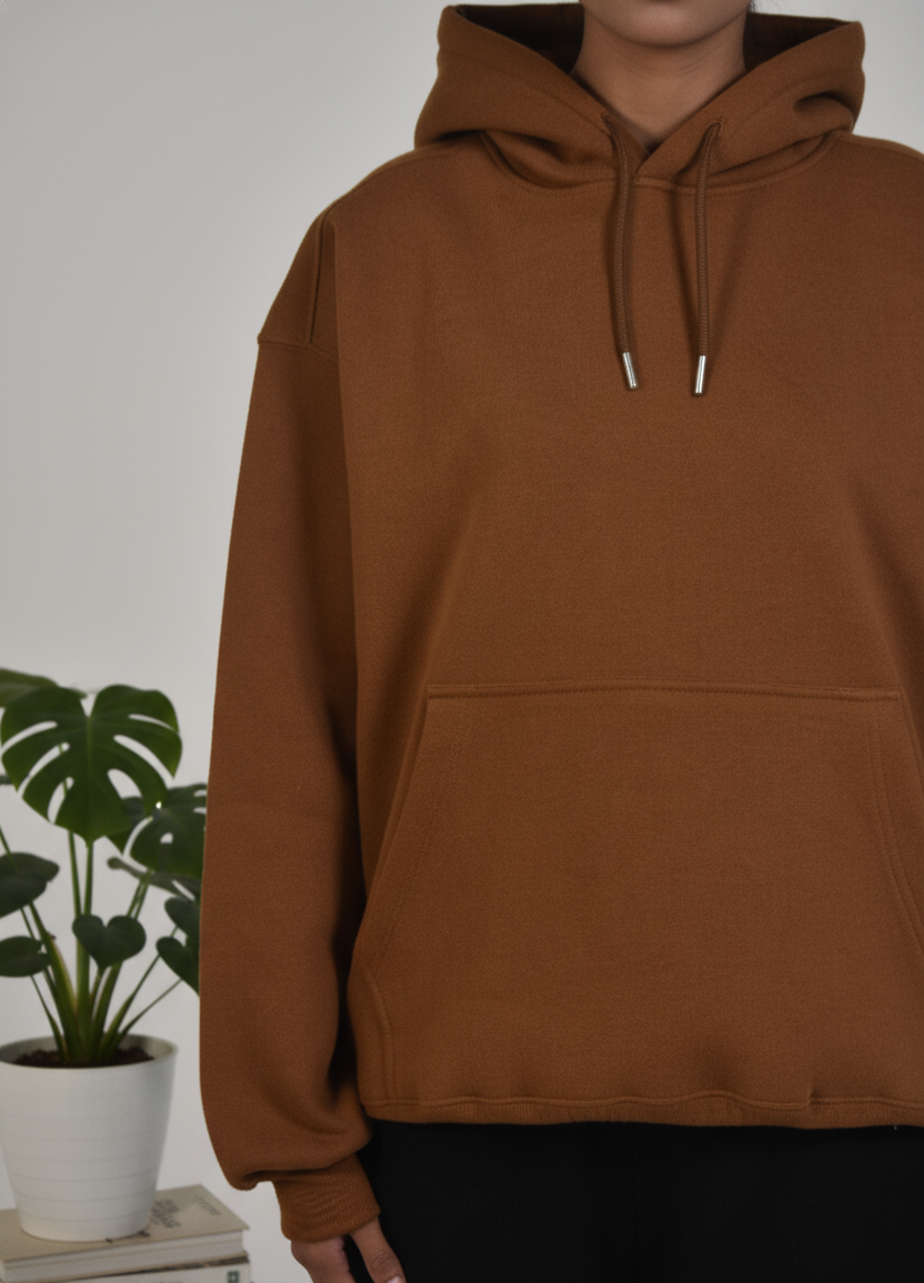 Oversized Hoodie - Brown