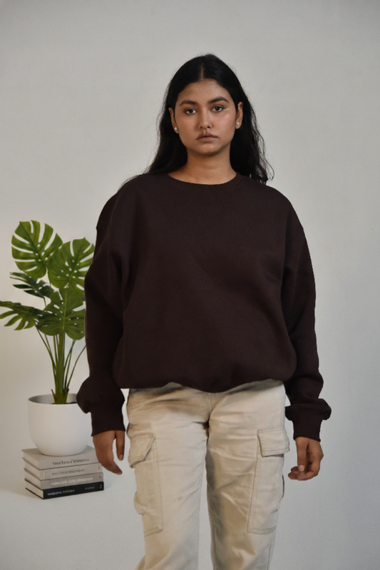 Relaxed Fit Sweatshirt - Coffee
