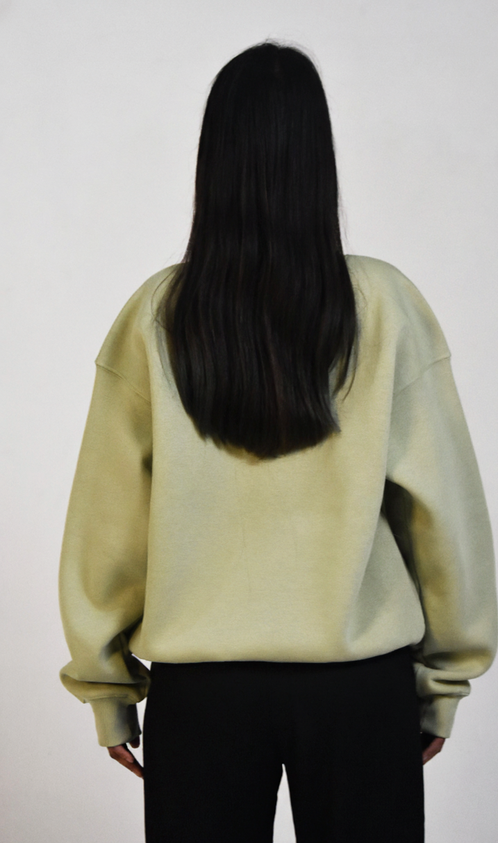 Relaxed Fit Sweatshirt - Pista Green