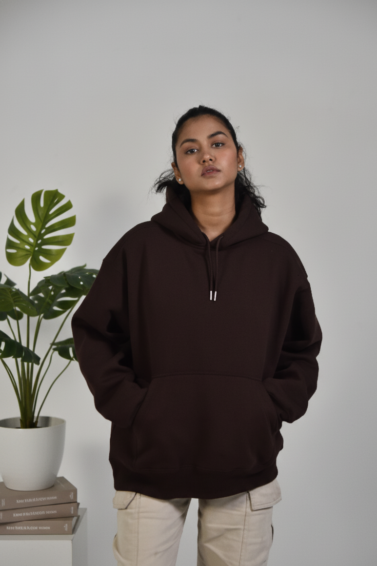 Oversized  Hoodie - Coffee