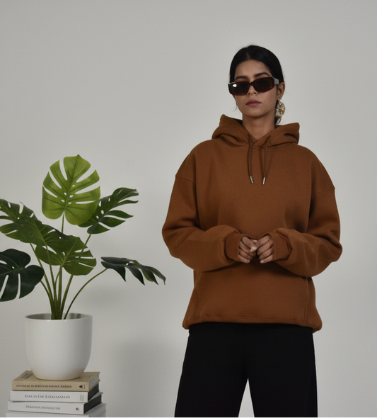 Oversized Hoodie - Brown