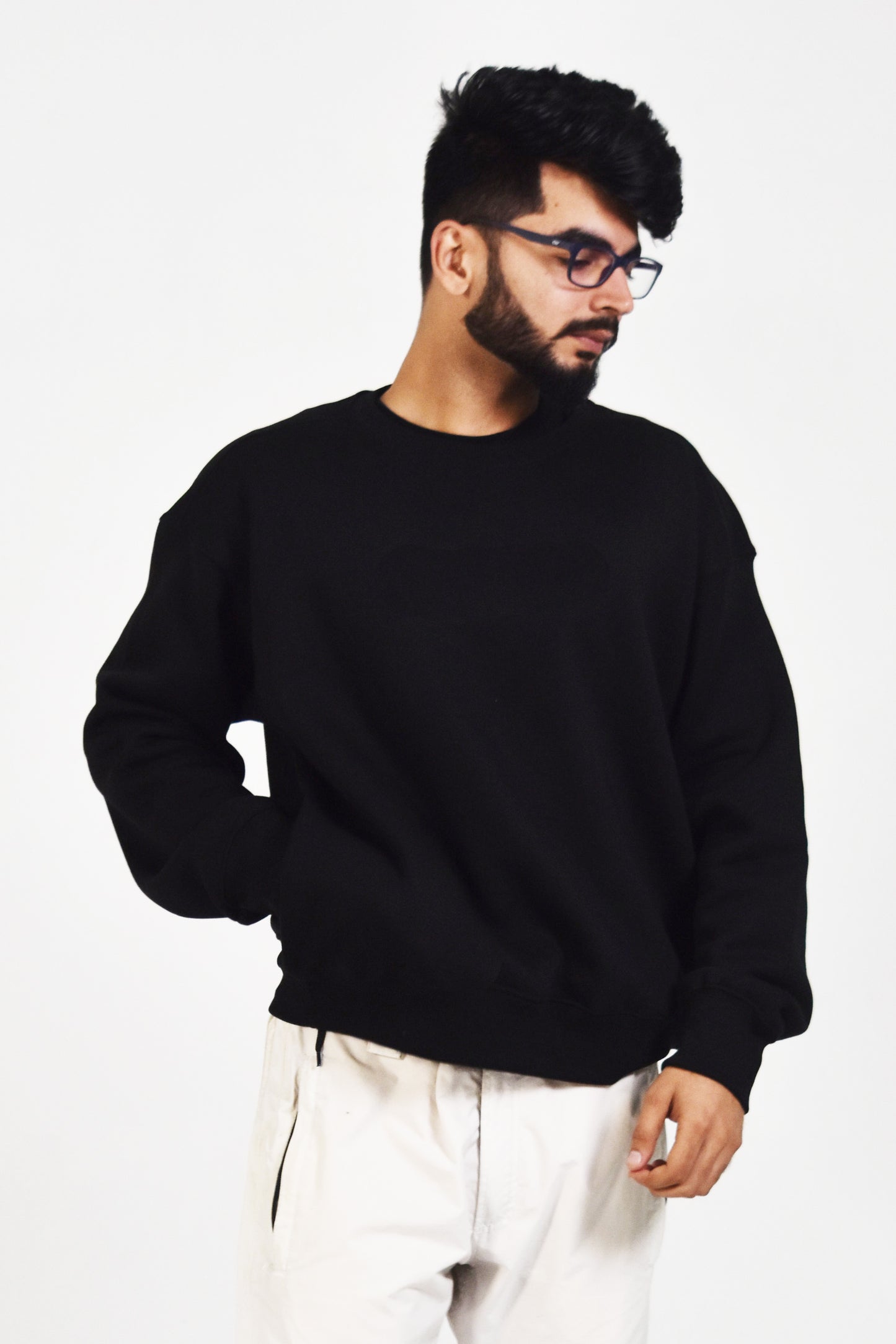 Realxed Fit Sweatshirt - Black